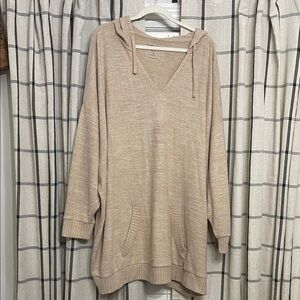 Torrid Super Soft Plush Tan Hooded Sweater